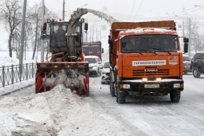 С улиц Казани за ночь вывезли 950 тонн снега