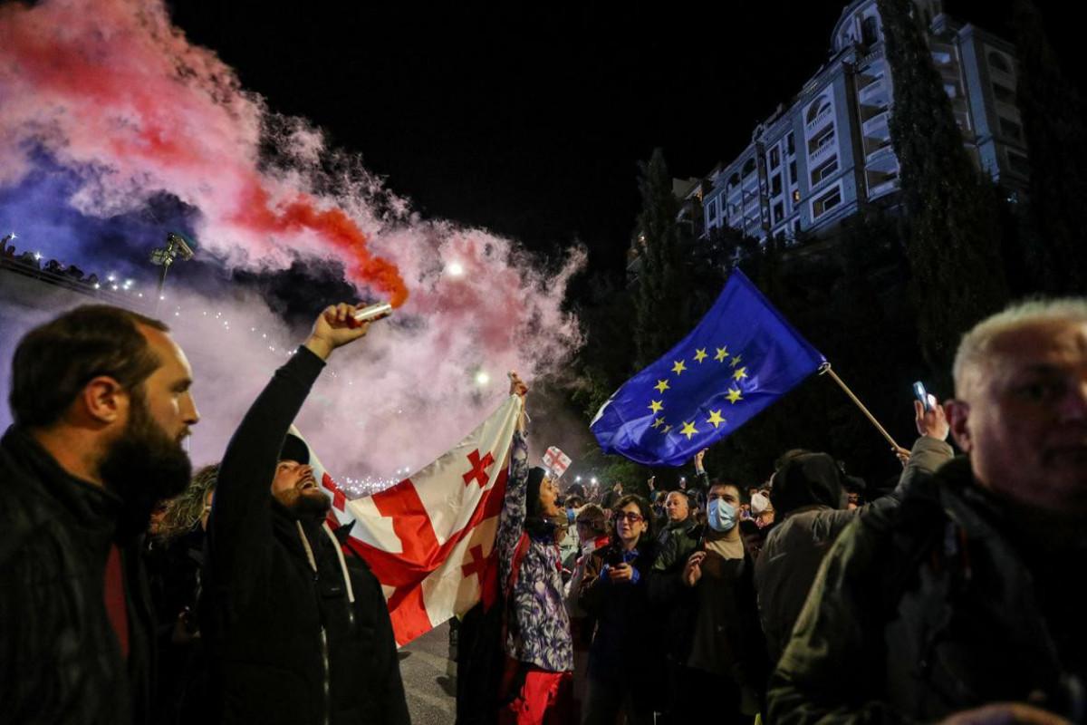 Возле парламента Грузии состоялась акция протеста