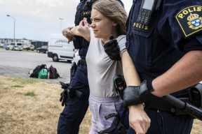 Полиция задержала Тунберг на пропалестинской акции за Палестину во время проведения «Евровидения»